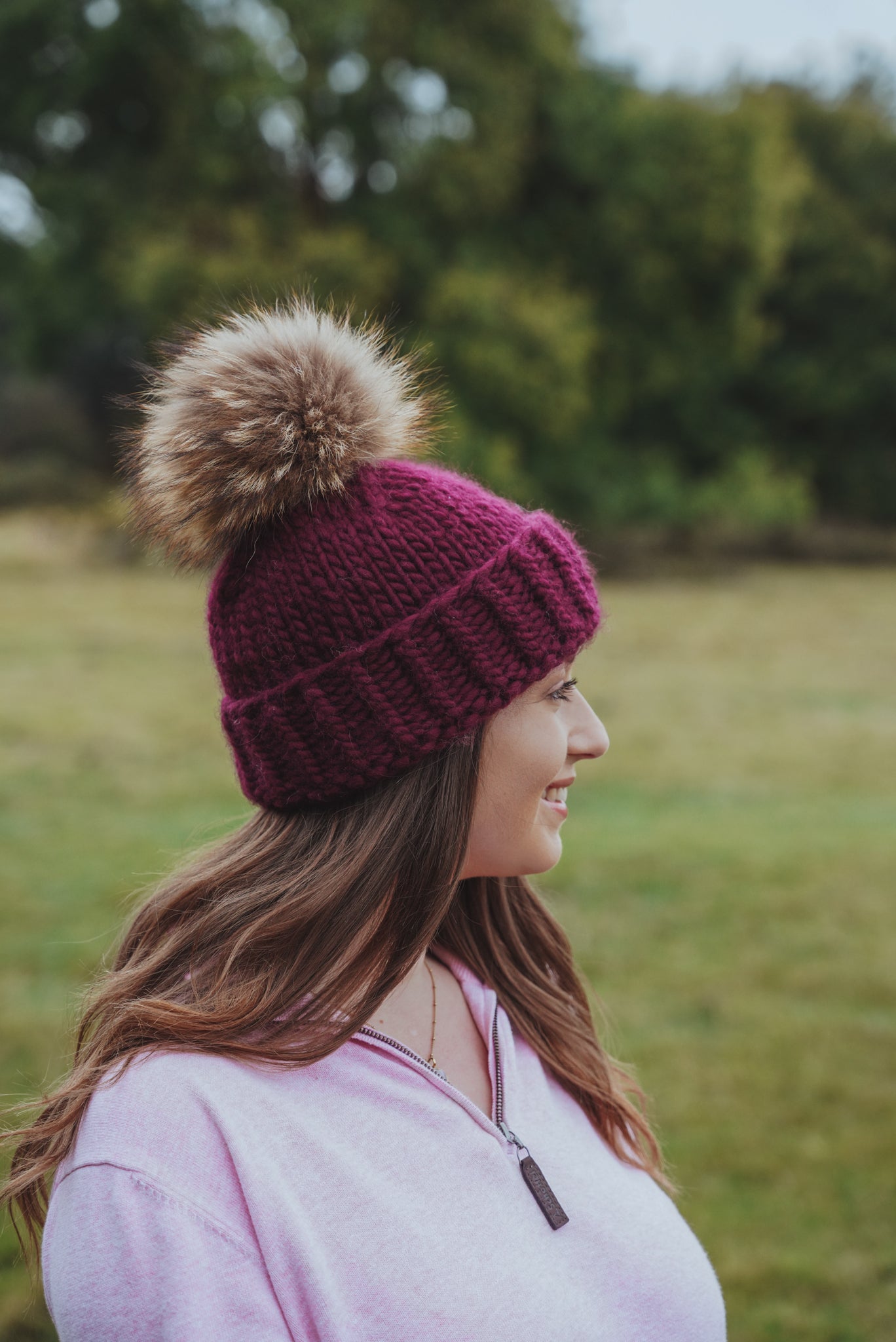 The Bobble Hat - Mulberry